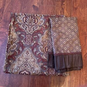 Shower curtain and top ruffle